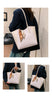 Women’s Texture Leather Shoulder Tote Bag Large Capacity