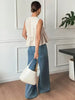 Camisole with Contrast Belt and Square Neckline