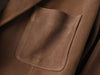 Genuine Leather Suede Jacket Oversized Suit Coat for Women