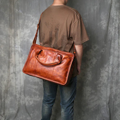 Leather Messenger Crossbody Bag for Men