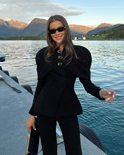 Women Slim-Fit Luxury Retro Jacket Blazer