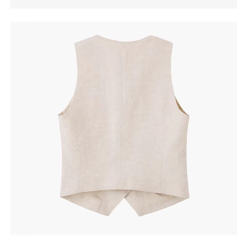 Knitted Fabric Womens Sleeveless Vest