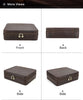 Men’s Leather 8 Slot Luxury Watch Box Travel Case Organizer