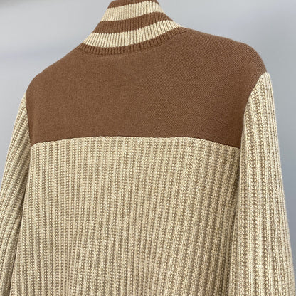 Women’s Cashmere Suede Stitching Cardigan Jacket