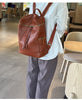 Leather Backpack for Women Laptop Bag Commuter Shoulder