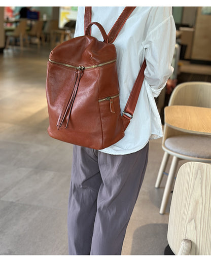 Leather Backpack for Women Laptop Bag Commuter Shoulder