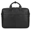 Genuine Leather Carry-On Office Bag with Trolley Strap