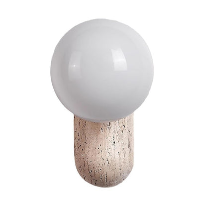 Yellow Travertine Wall Lamp Modern Wabi-Sabi Stone Sconce