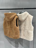 Maillard Brown Reversible Shearling Vest
