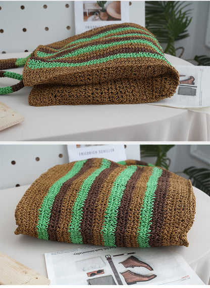 Straw handbags for women woven shoulder bag