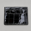 Black Crocodile Leather Card Holder for Men