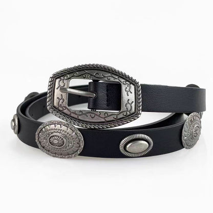 Women’s Faux Leather Western Concho Belt