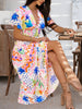 Colorful Floral Maxi Sun Dress for Women