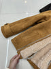 Women’s Suede Lambswool Fur Jacket Winter