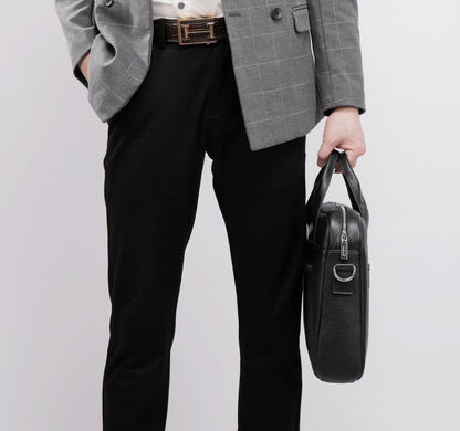 Genuine Leather Men's Office Laptop Bag