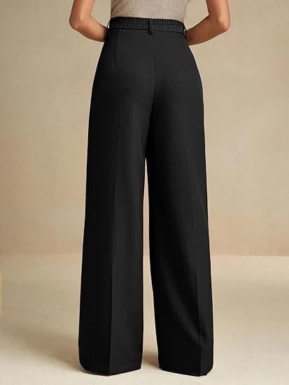 Women's Straight-Leg Beige Trousers