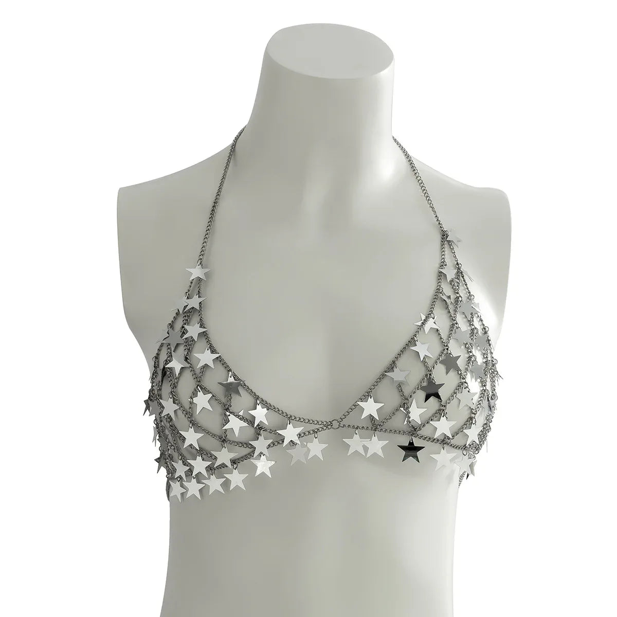 Metal Sequin Star Body Chain Festival Top