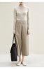 High Rise Leather Elephant Style Pants Straight Leg Midi Culotte