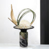 Natural Marble Round Flower Vase Modern Hotel & Home Table Decoration