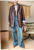 Women Oversized Genuine Leather Jacket Moto Blazer