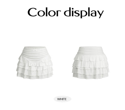 Low Waist Flared Midi Skirt