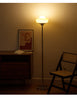 Retro Glass Floor Lamp Vintage Egg Tart Jade Shade