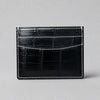 Black Crocodile Leather Card Holder for Men