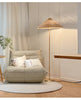 Danish Wabi-Sabi Rattan Floor Lamp Retro Hat Style Standing Light