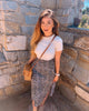 petite bohemian split leg skirt