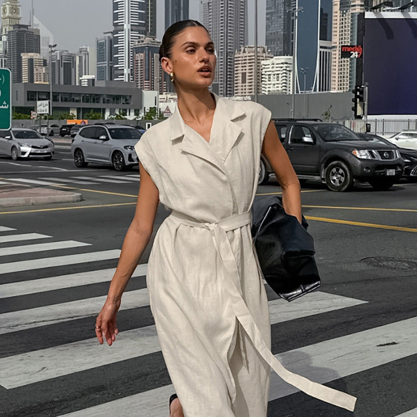 women belted cami dress summers beach outfit