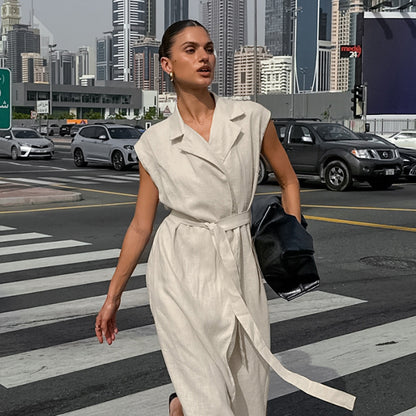 women belted cami dress summers beach outfit