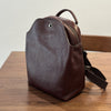 Brown Leather Backpack for Women Soft Cowhide Travel Bag