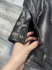 Women Oversized Genuine Leather Motorcycle Jacket Retro Washed