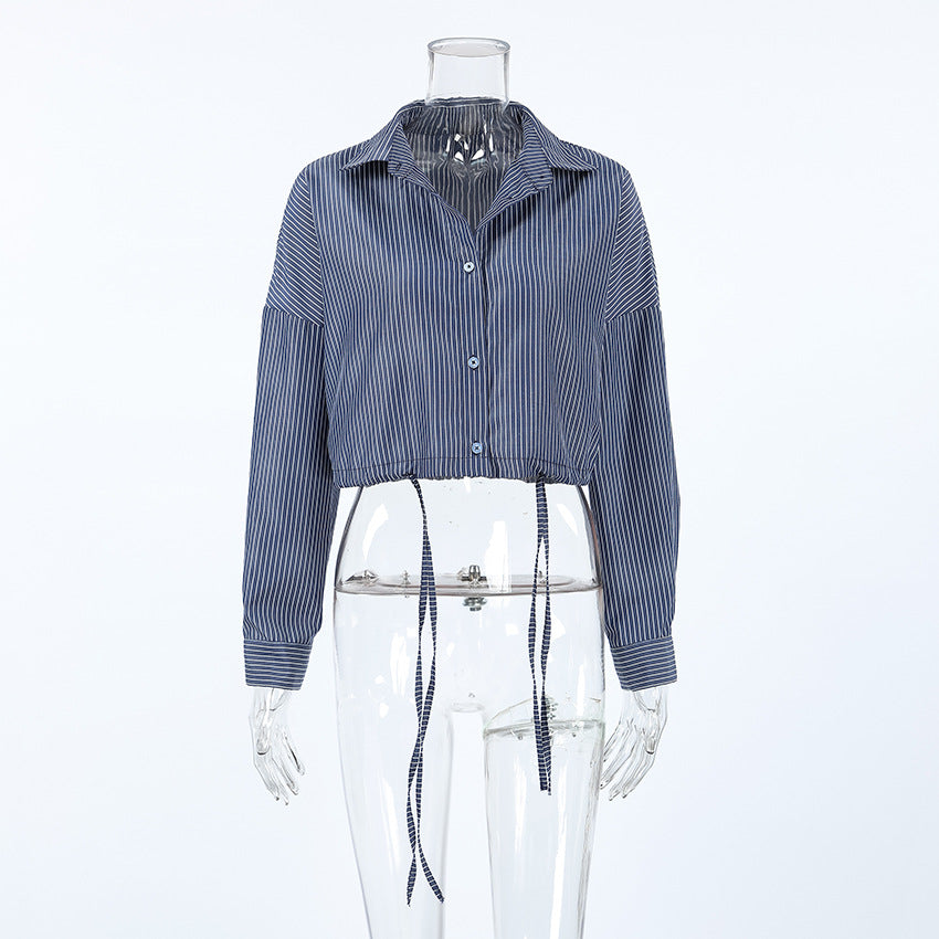 Tie Side Drop Shoulder Shirt