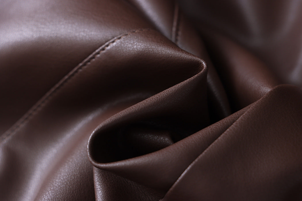 Leather Skirt High Waist Mermaid Hem