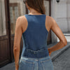 Causal Women's Denim Sleeveless Top