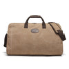 Canvas Garment Bag with Top-Grain Cowhide Leather and Foldable Suit Carrier