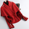 Women Petite Short French Cape Double-Sided Cashmere Coat