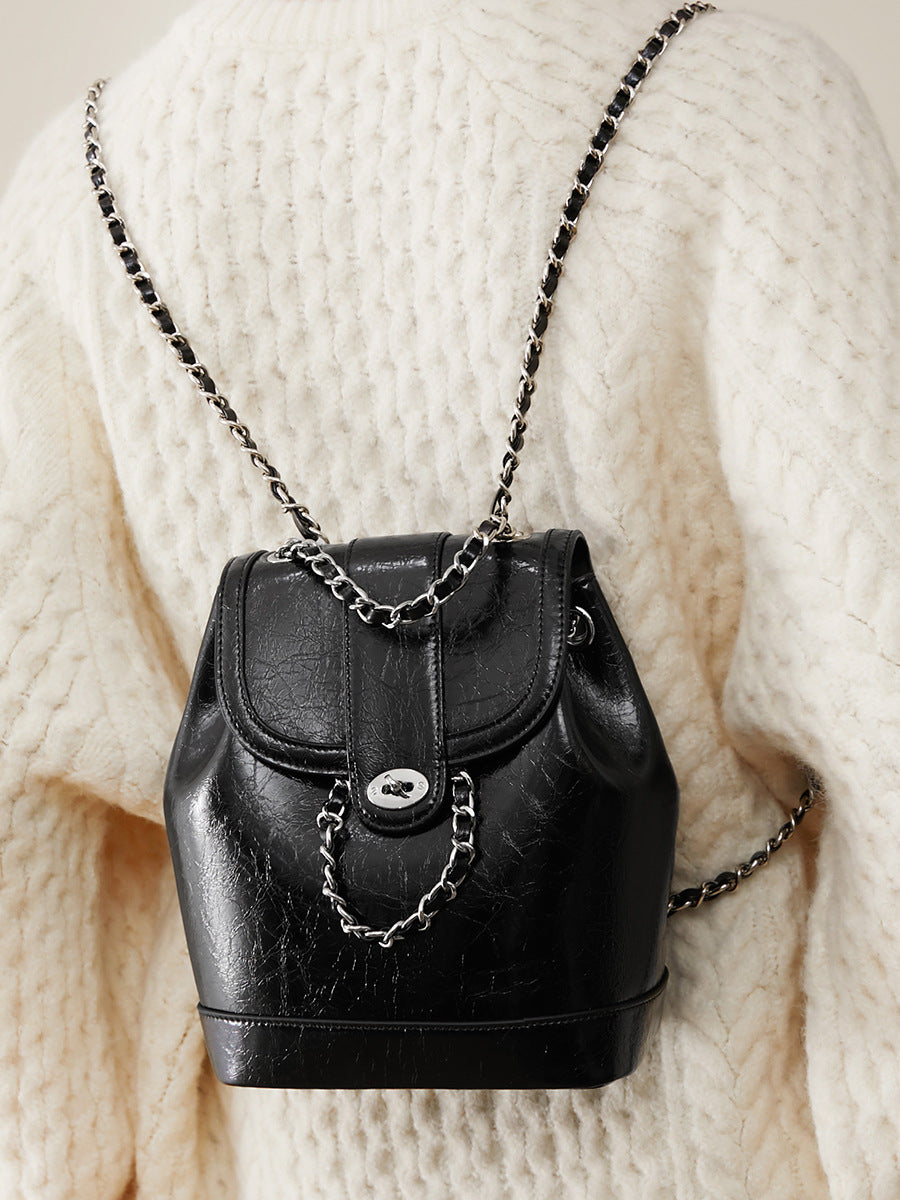 Genuine Leather Crossbody Backpack Purse for Women
