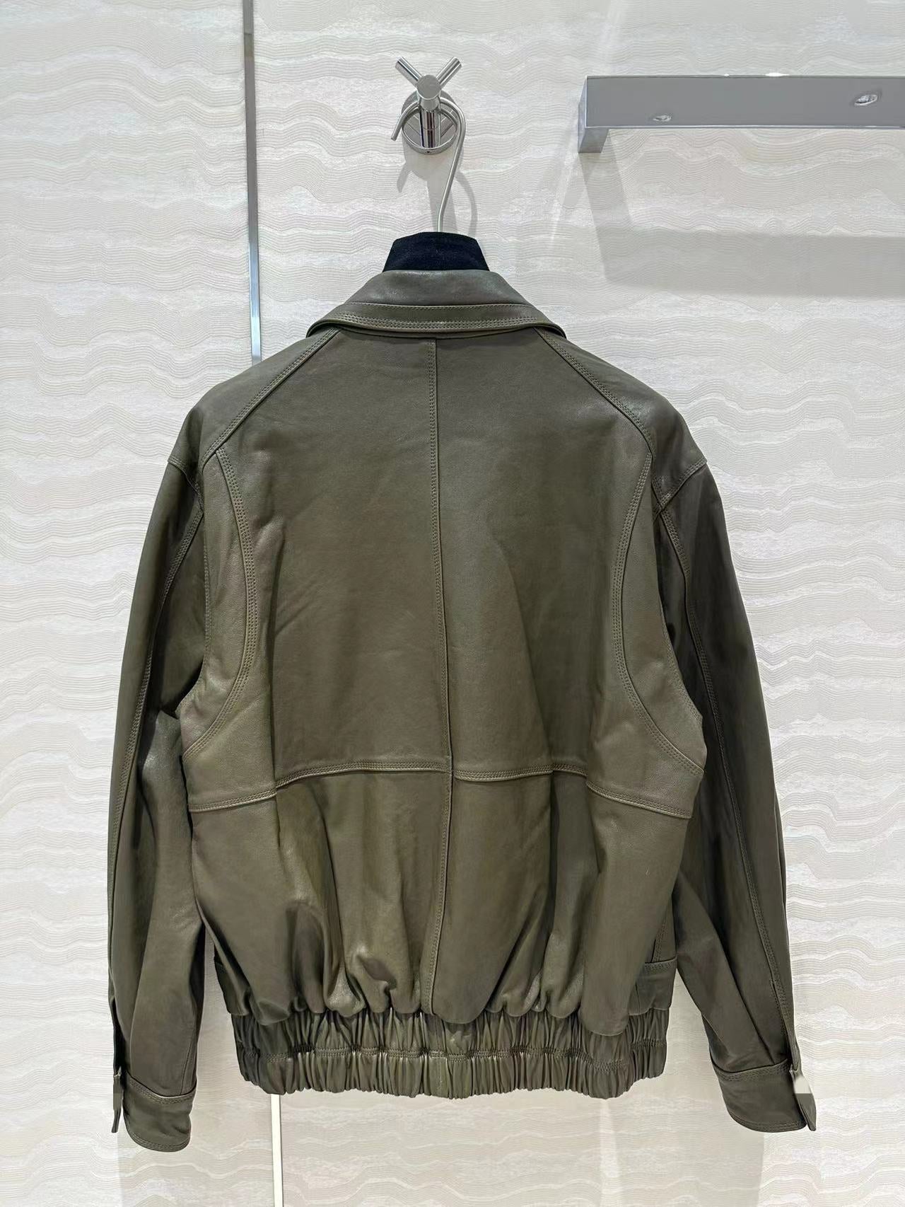 Retro Modern Genuine Leather Motorcycle Jacket Unisex