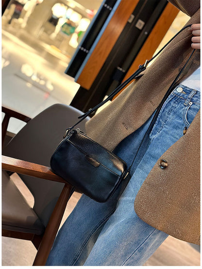 Women's retro leather crossbody bag
