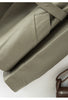 Women Leather Jacket Lychee Grain Belted Short Coat