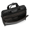 Genuine Leather Carry-On Office Bag with Trolley Strap