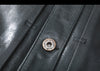 Black Leather Jacket Men Slim Fit Biker Oil Wax Vintage Style
