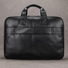 Genuine Leather Office Laptop Bag for Men with Trolley Sleeve