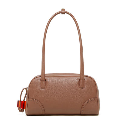 Women's Leather Shoulder Bag with Long Strap