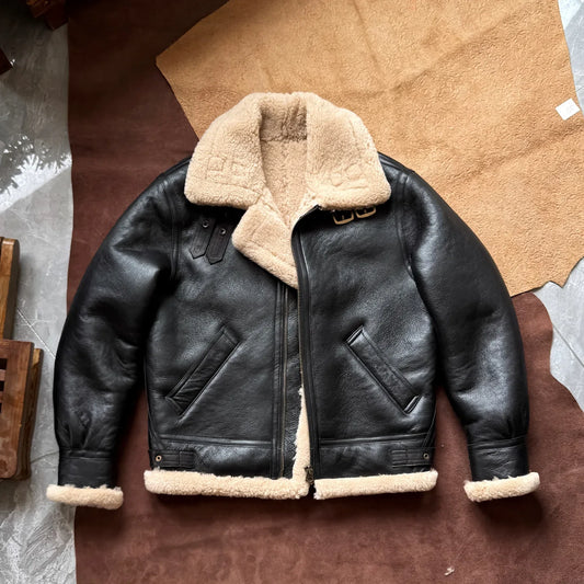 Men’s Shearling Aviator Leather Jacket