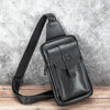 Men’s Top-Grain Cowhide Leather Chest Bag