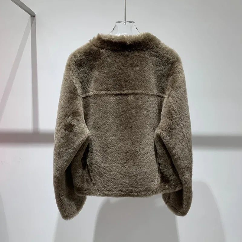 Women’s Genuine Sheepskin Fur Coat