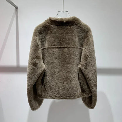 Women’s Genuine Sheepskin Fur Coat